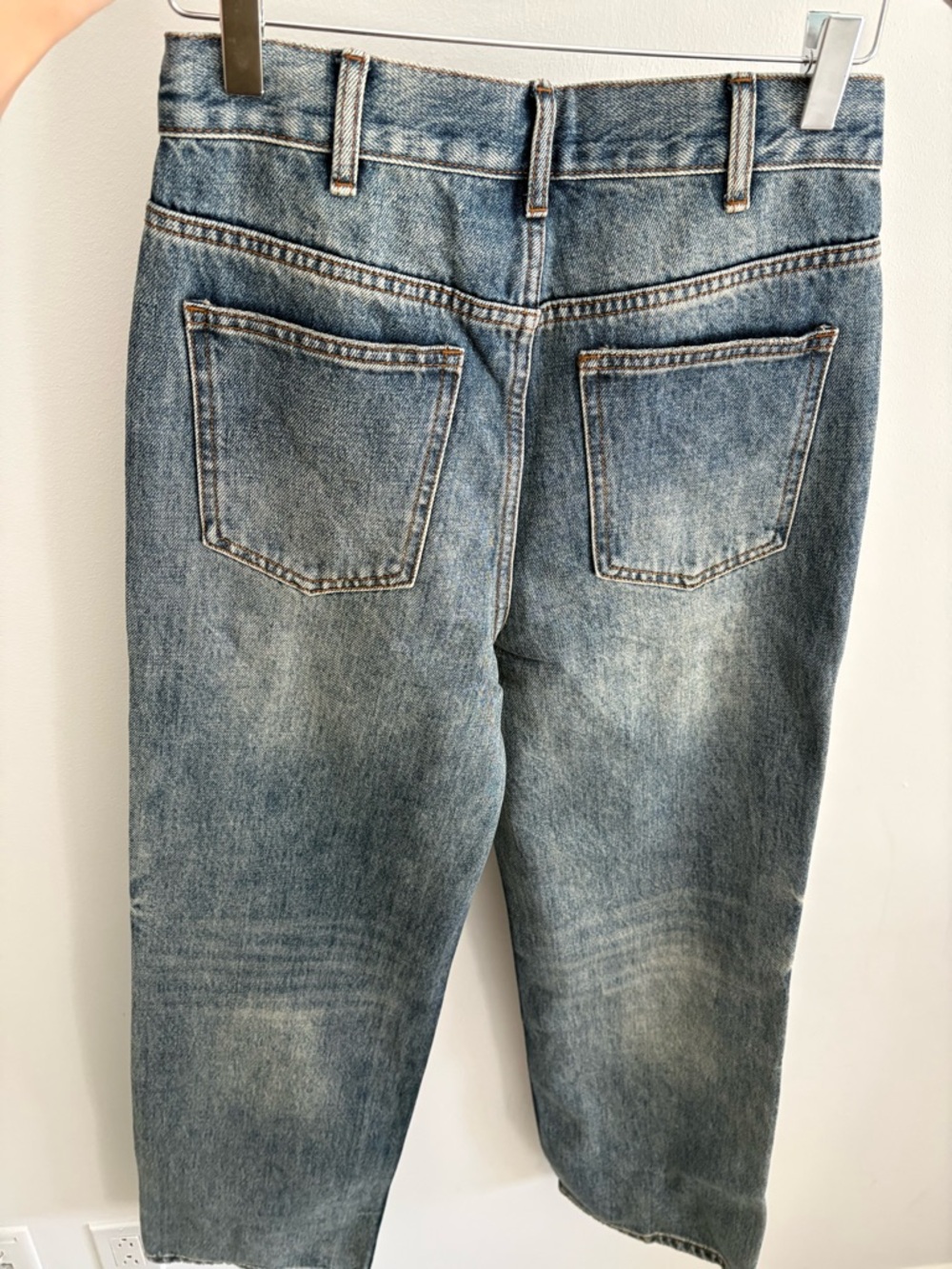 Celine High Rise Wide Leg Jeans Size M Blue Medium Wash by Hedi Slimane Waist 27 - Picture 4 of 14